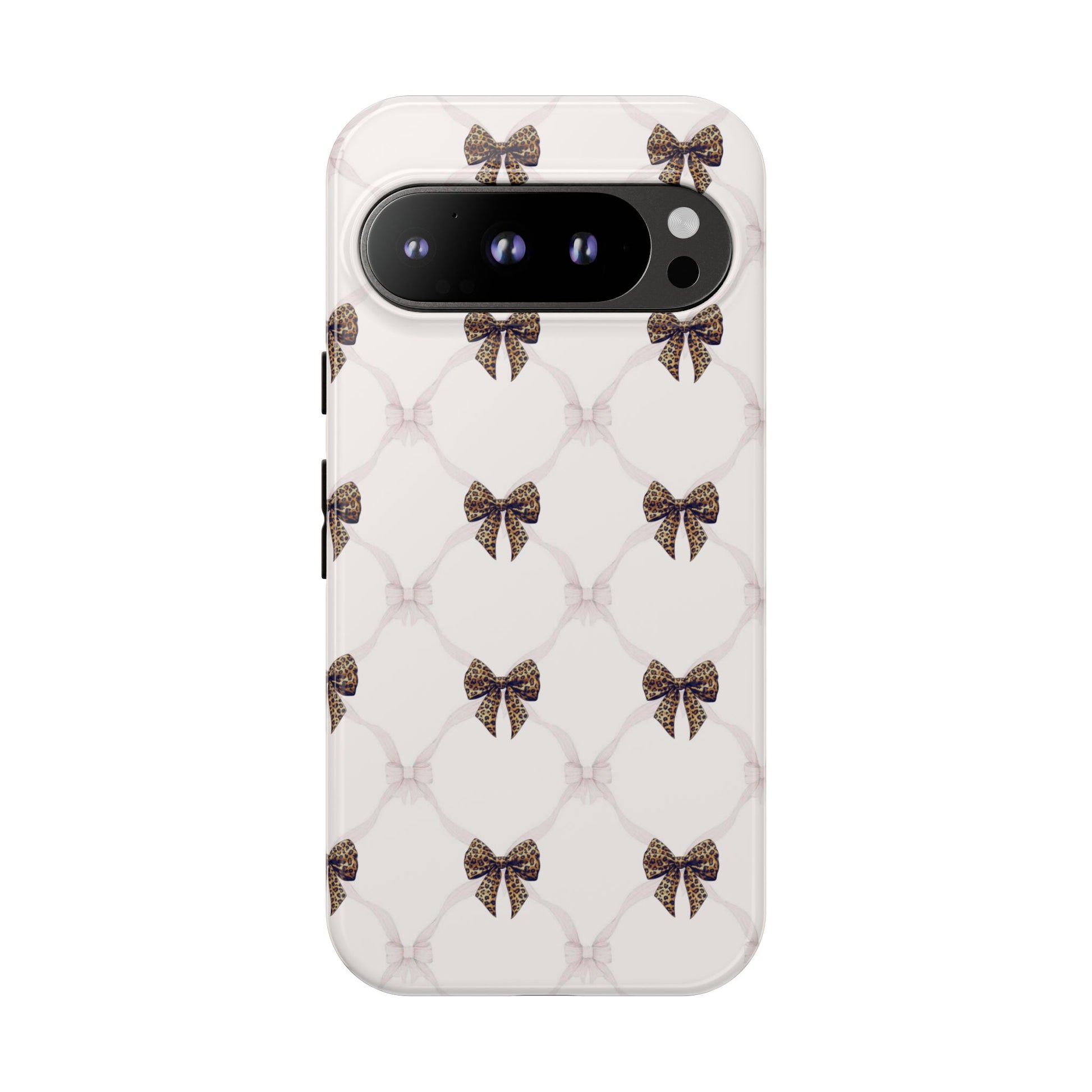 Chic Bow Pattern Phone Case | Elegant Clear Protective Case | Stylish iPhone & Samsung Cover - JGUS