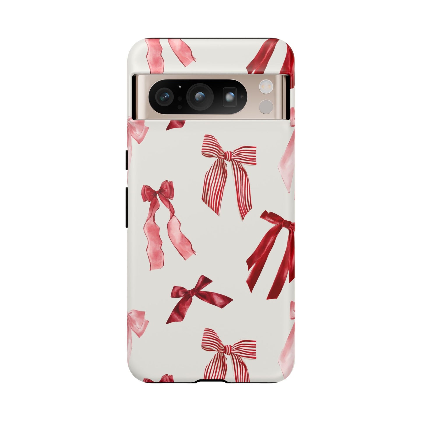 Burgundy Chic Bow Design Phone Case - JGUS