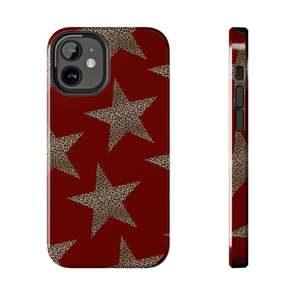 Leopard Star Luxe - Burgundy Edition | Aesthetic Coquette Phone Case for iPhone & Galaxy