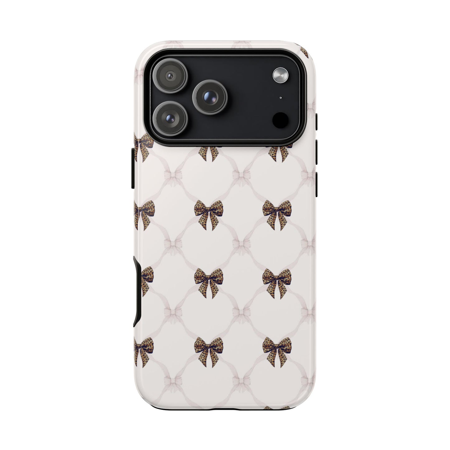 Chic Bow Pattern Phone Case | Elegant Clear Protective Case | Stylish iPhone & Samsung Cover - JGUS