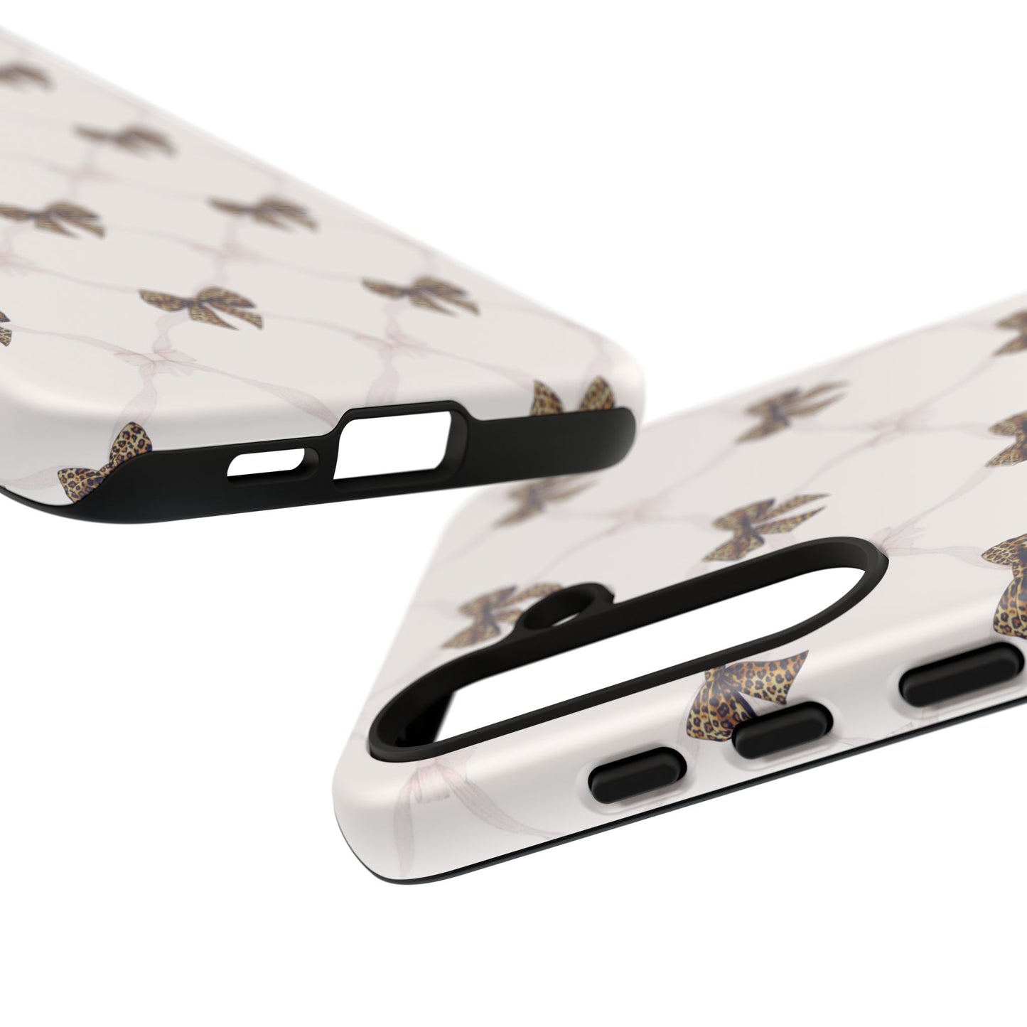 Chic Bow Pattern Phone Case | Elegant Clear Protective Case | Stylish iPhone & Samsung Cover - JGUS