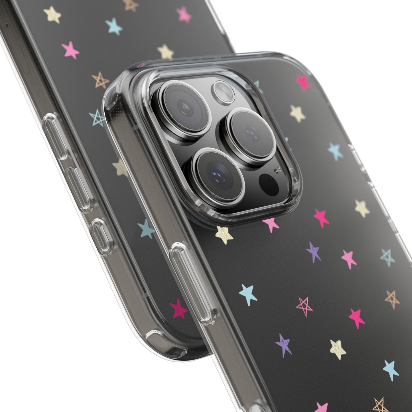 Star Pattern Clear Phone Case