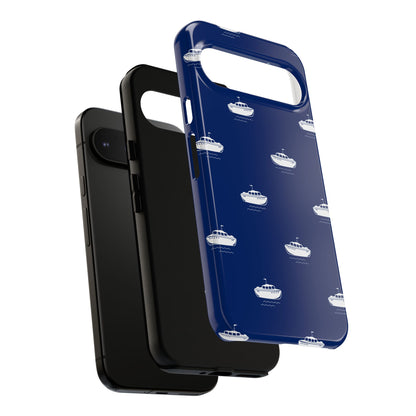Blue Boat Phone Case – Calm Ocean Pattern for iPhone & Samsung, Durable & Stylish Protection - JGUS