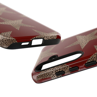 Leopard Star Luxe - Burgundy Edition | Aesthetic Coquette Phone Case for iPhone & Galaxy - JGUS
