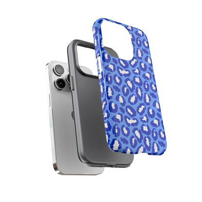 Leopard Vibes - Blue Edition Phone Case for iPhone & Samsung - Stylish & Durable Animal Print Case - JGUS