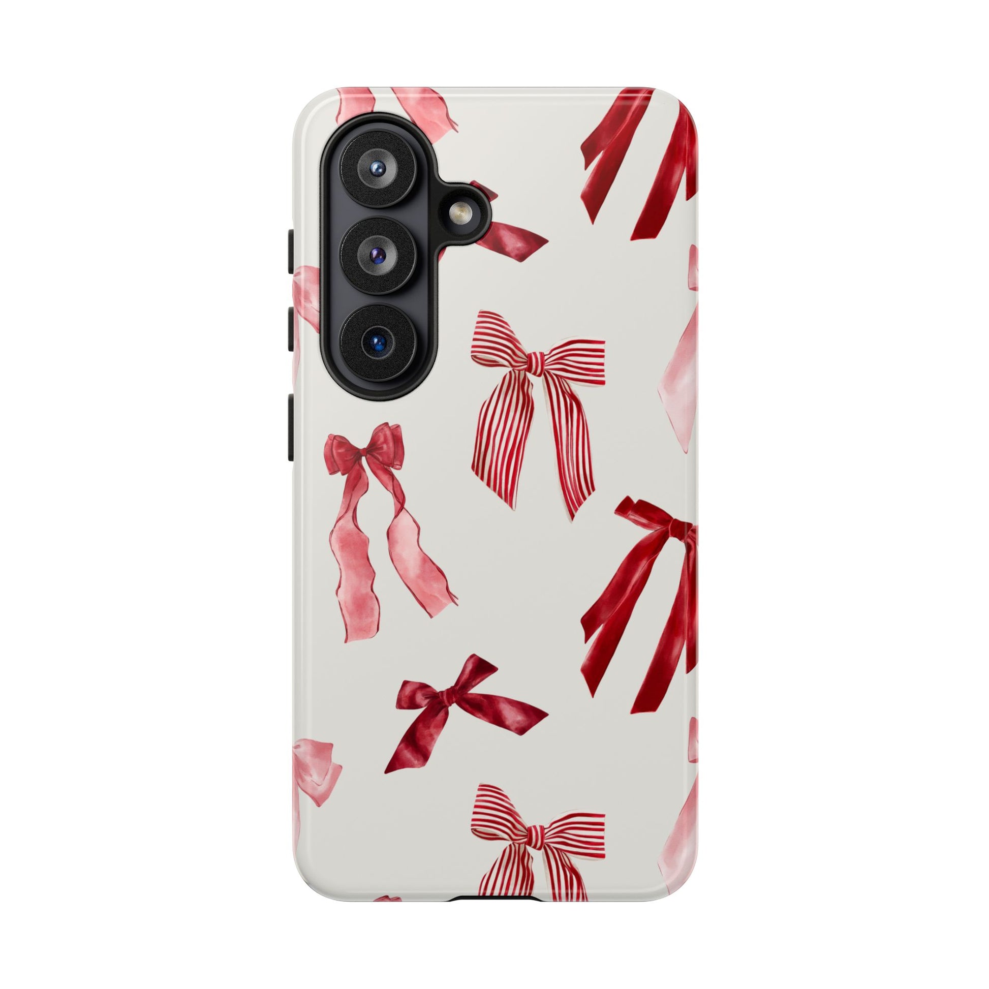 Burgundy Chic Bow Design Phone Case - JGUS