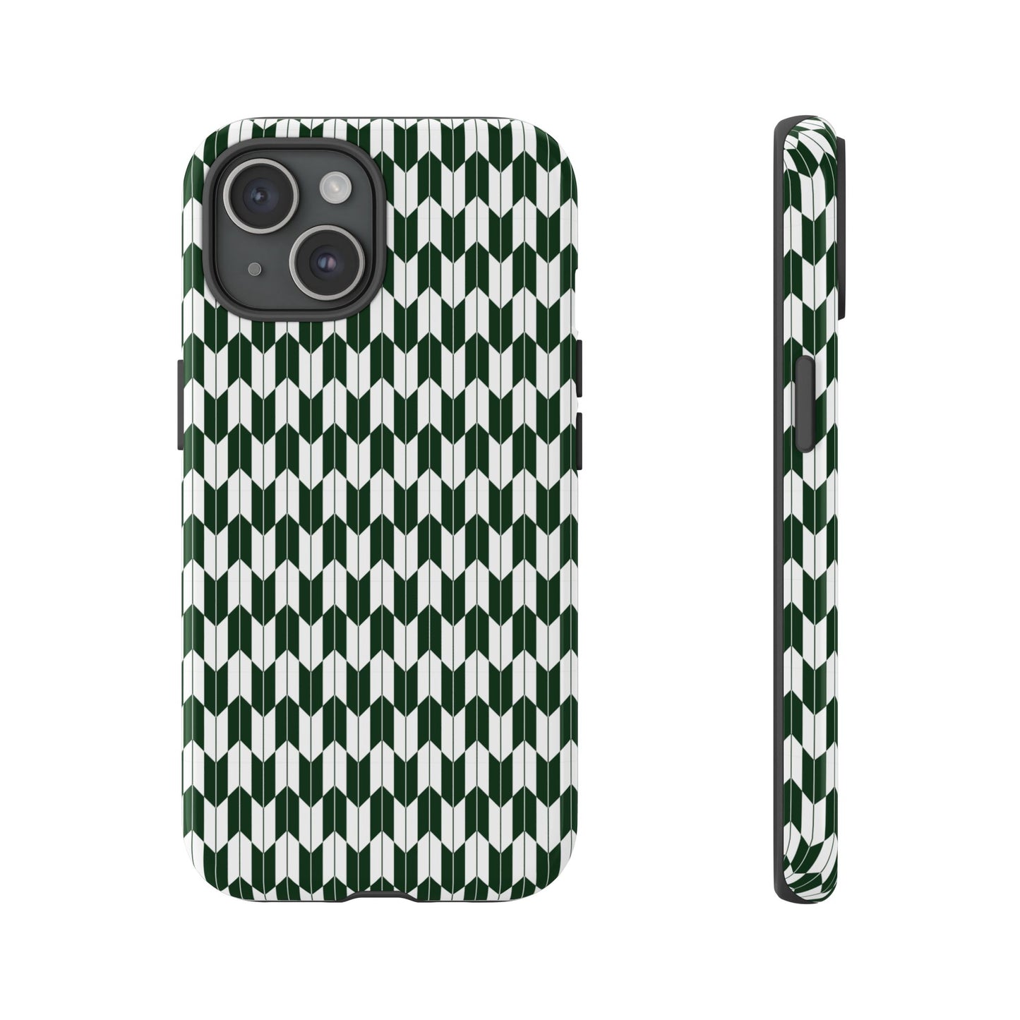 Green Harmony Geometric Phone Case – Durable, Slim, and MagSafe Compatible - JGUS