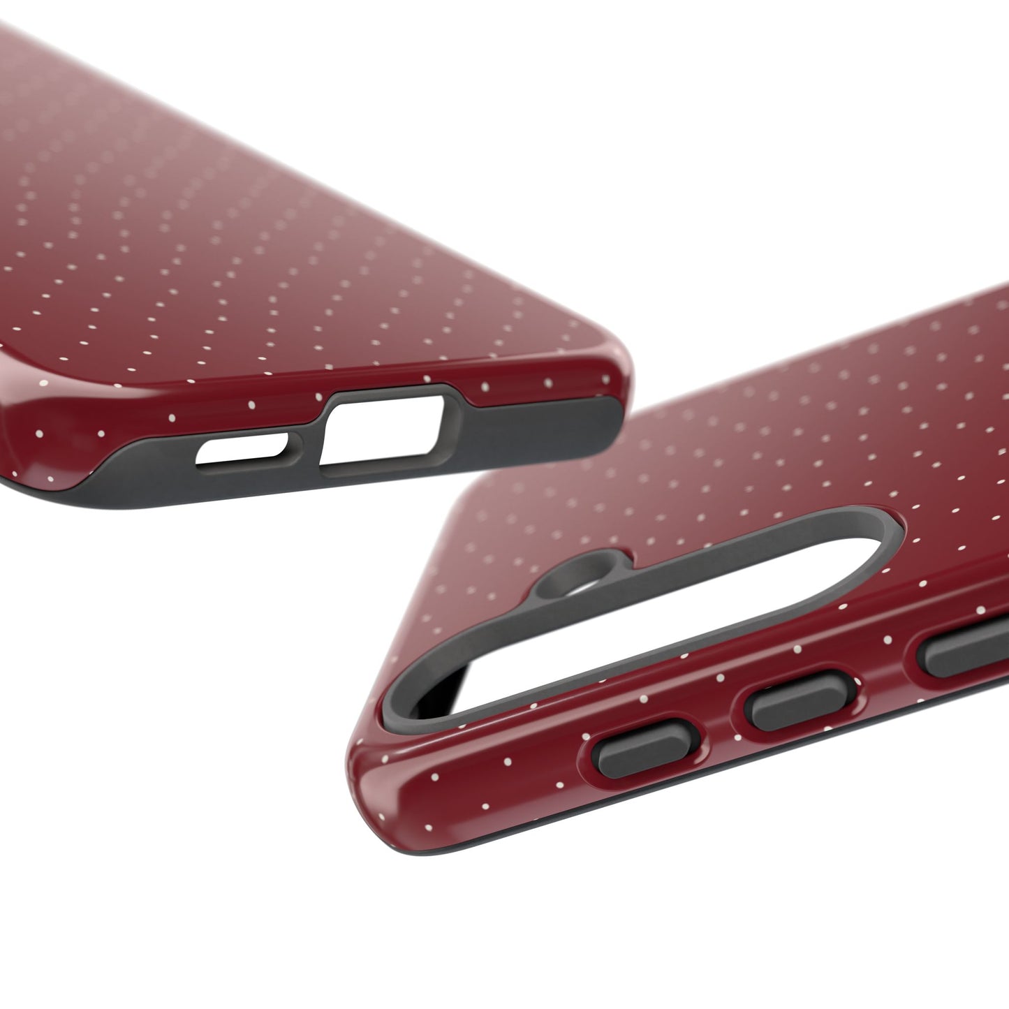 Burgundy  & White Dots Case - JGUS