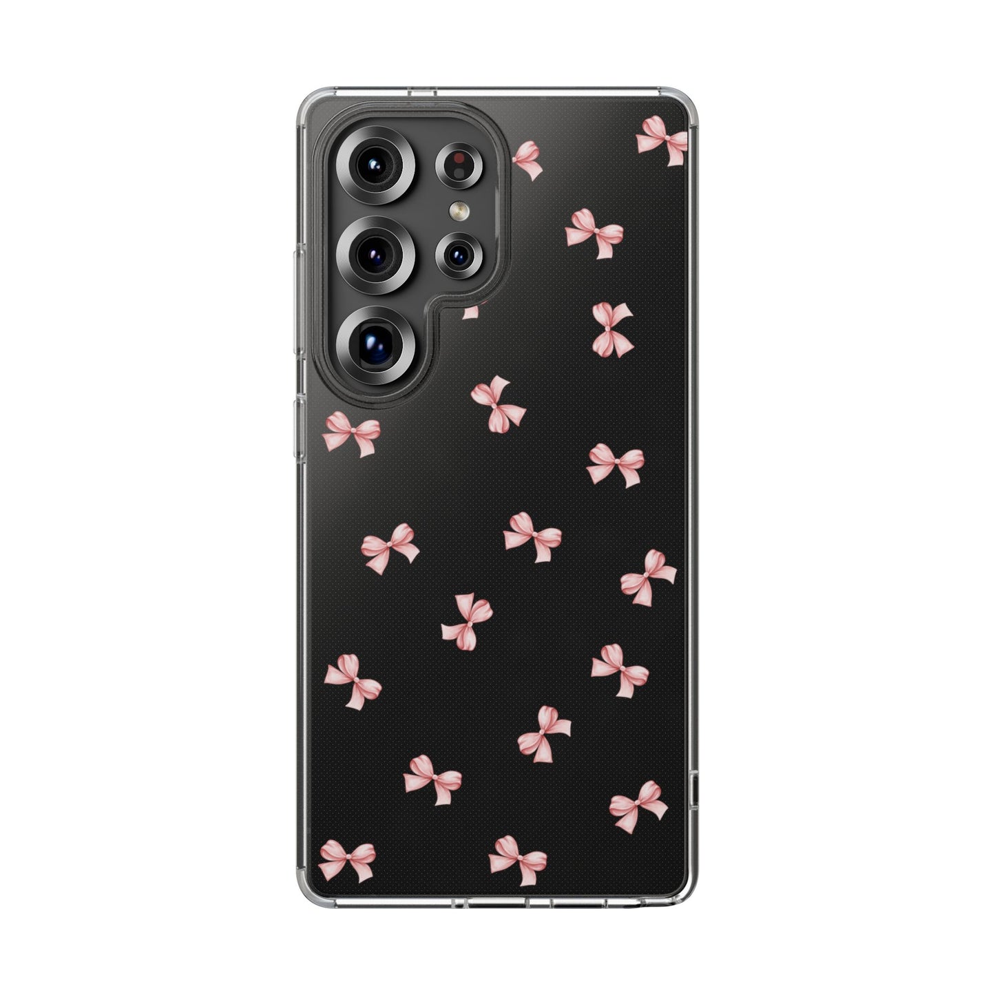 Pink Bow Dreams Clear Phone Case