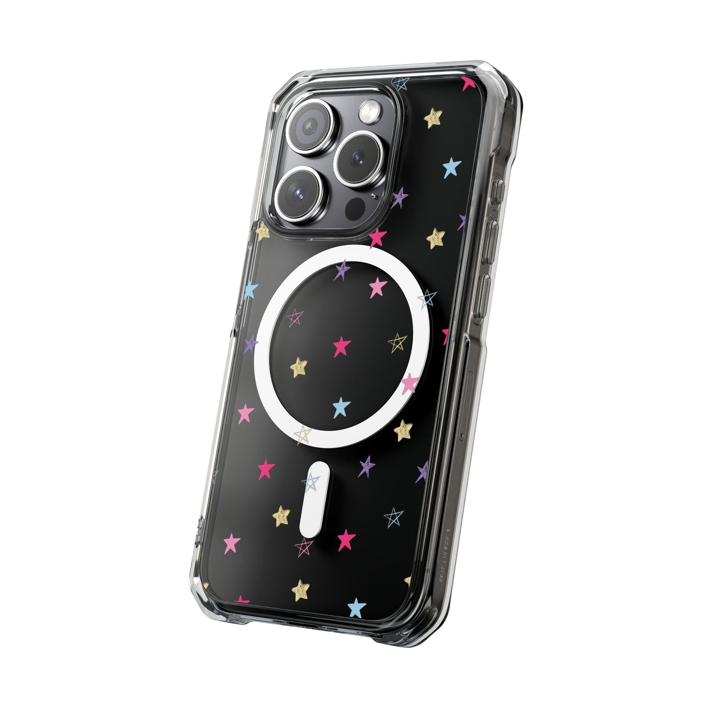 Star Pattern Clear Mag Safe Case, Magnetic Clear Impact Case