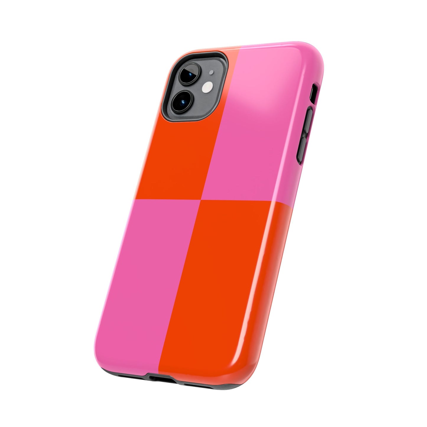 Plaid Sunset Orange & Pink Phone Case