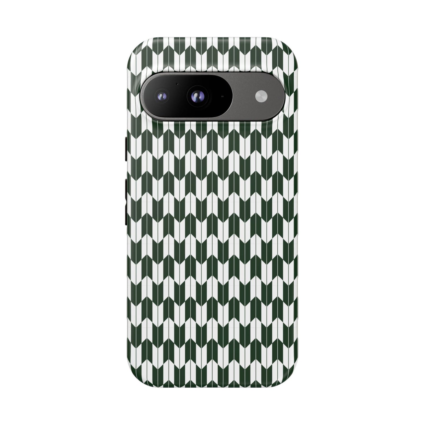 Green Harmony Geometric Phone Case – Durable, Slim, and MagSafe Compatible - JGUS