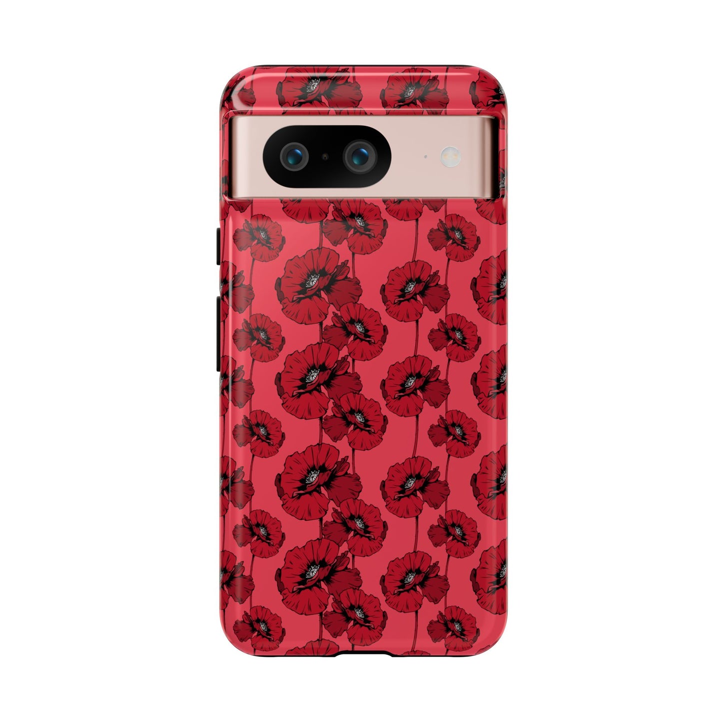 Red Poppy Phone Case for iPhone, Samsung & Google Pixel – Bold Floral Statement Aesthetic - JGUS