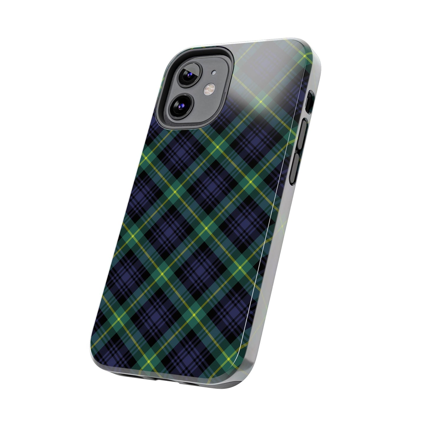 Jade Plaid Luxe Phone Case – Dual-Layer Protection for iPhone & Samsung