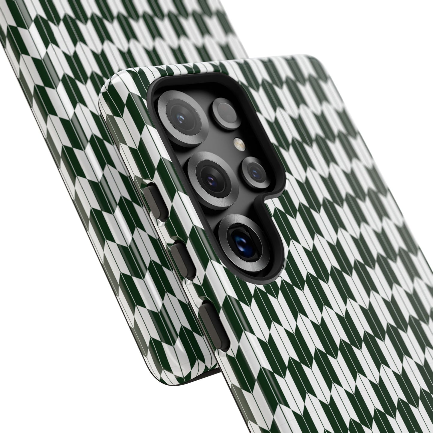 Green Harmony Geometric Phone Case – Durable, Slim, and MagSafe Compatible - JGUS