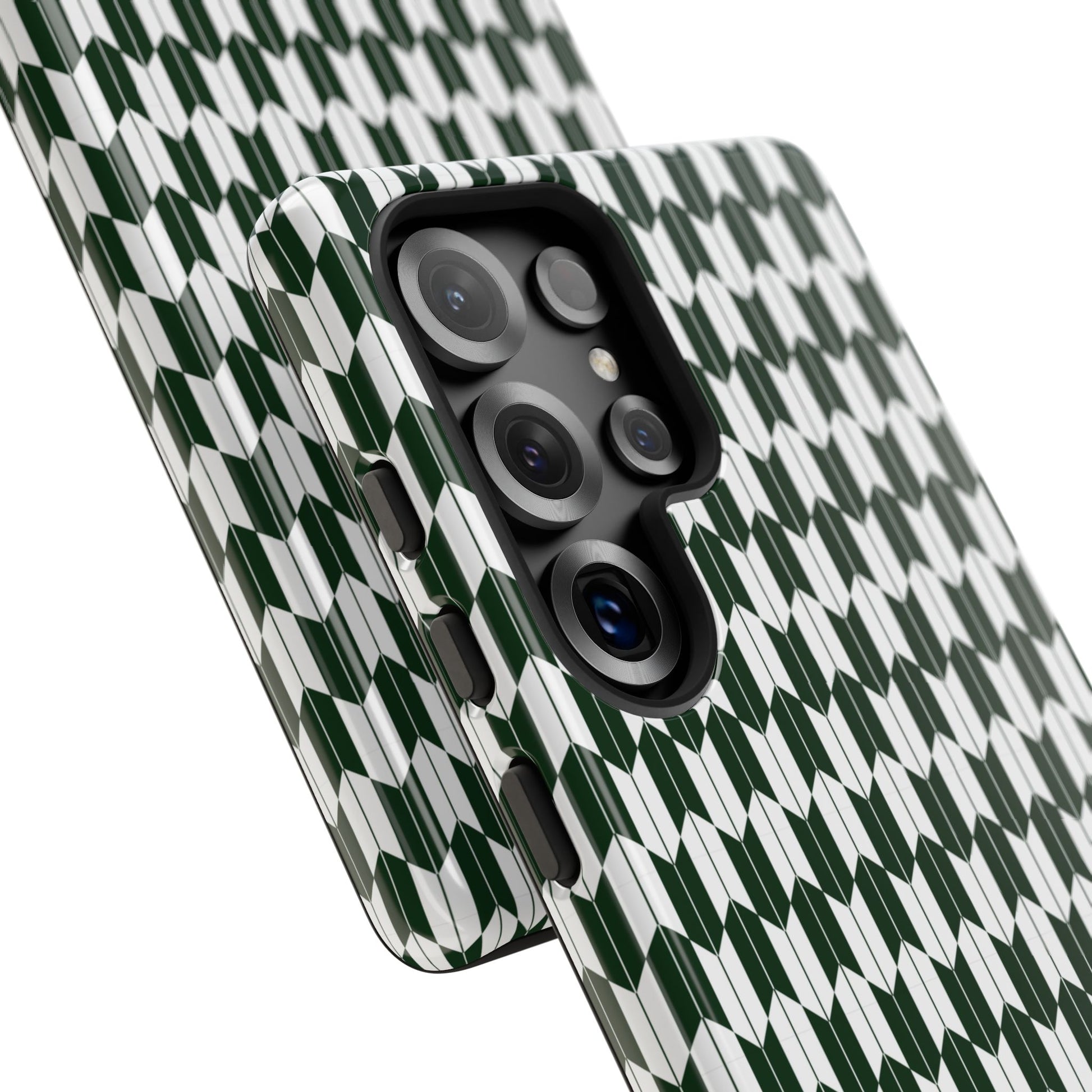 Green Harmony Geometric Phone Case – Durable, Slim, and MagSafe Compatible - JGUS