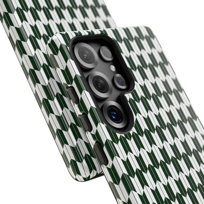 Green Harmony Geometric Phone Case – Durable, Slim, and MagSafe Compatible - JGUS