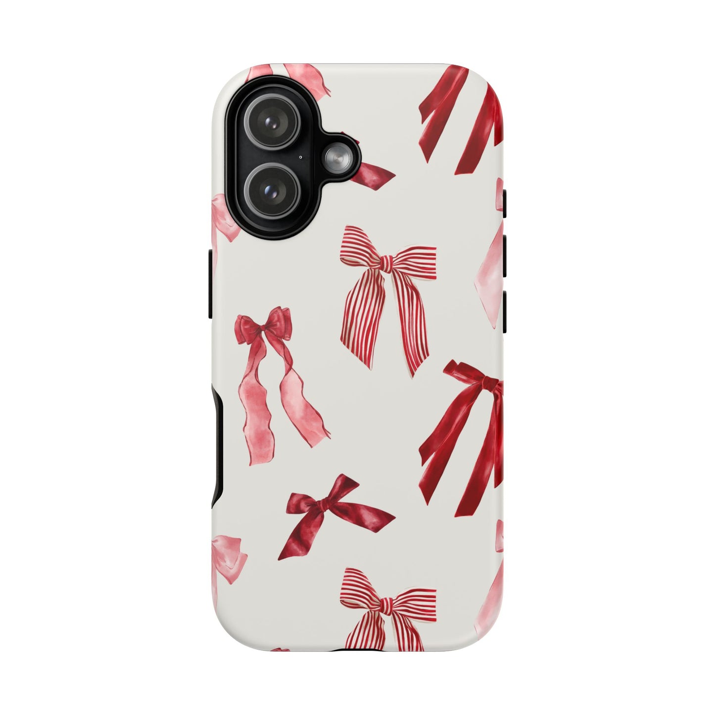 Burgundy Chic Bow Design Phone Case - JGUS
