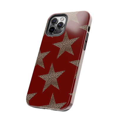 Leopard Star Luxe - Burgundy Edition | Aesthetic Coquette Phone Case for iPhone & Galaxy