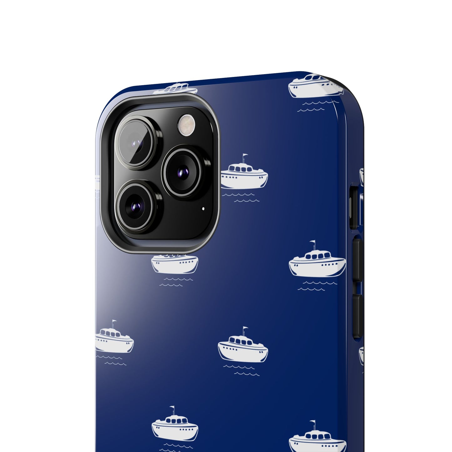 Blue Boat Phone Case – Calm Ocean Pattern for iPhone & Samsung, Durable & Stylish Protection