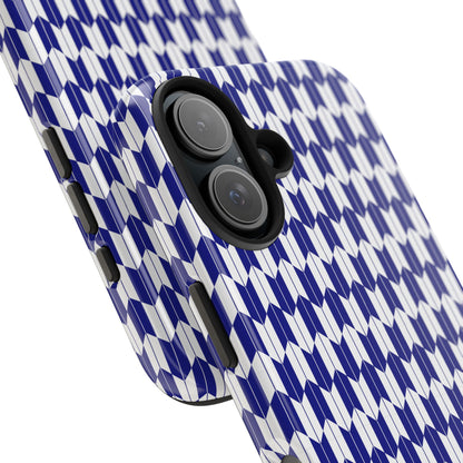 Blue Harmony Geometric Phone Case – Durable, Slim, and MagSafe Compatible