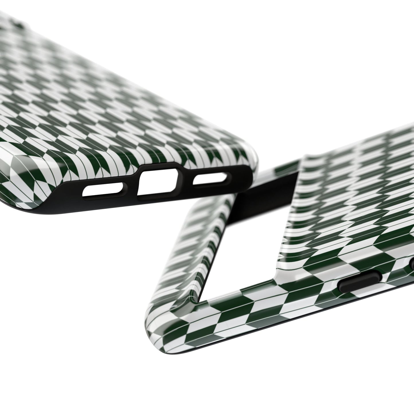 Green Harmony Geometric Phone Case – Durable, Slim, and MagSafe Compatible - JGUS