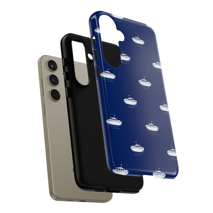 Blue Boat Phone Case – Calm Ocean Pattern for iPhone & Samsung, Durable & Stylish Protection - JGUS