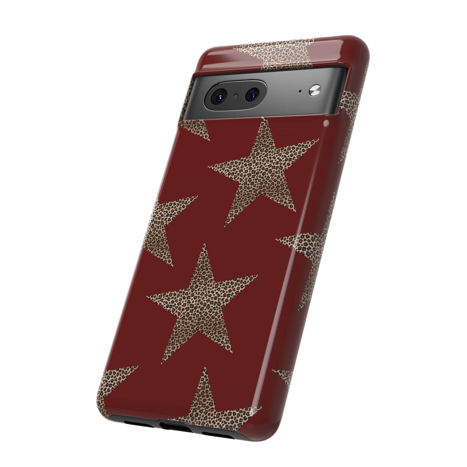 Leopard Star Luxe - Burgundy Edition | Aesthetic Coquette Phone Case for iPhone & Galaxy - JGUS