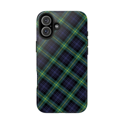 Jade Plaid Luxe Phone Case – Dual-Layer Protection for iPhone & Samsung