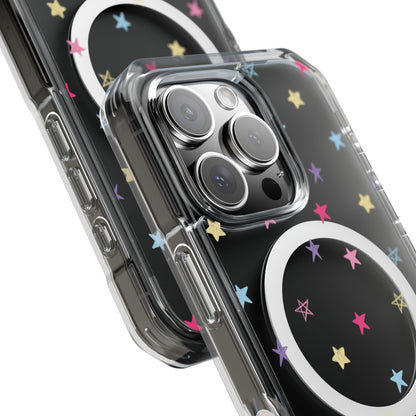 Star Pattern Clear Mag Safe Case, Magnetic Clear Impact Case