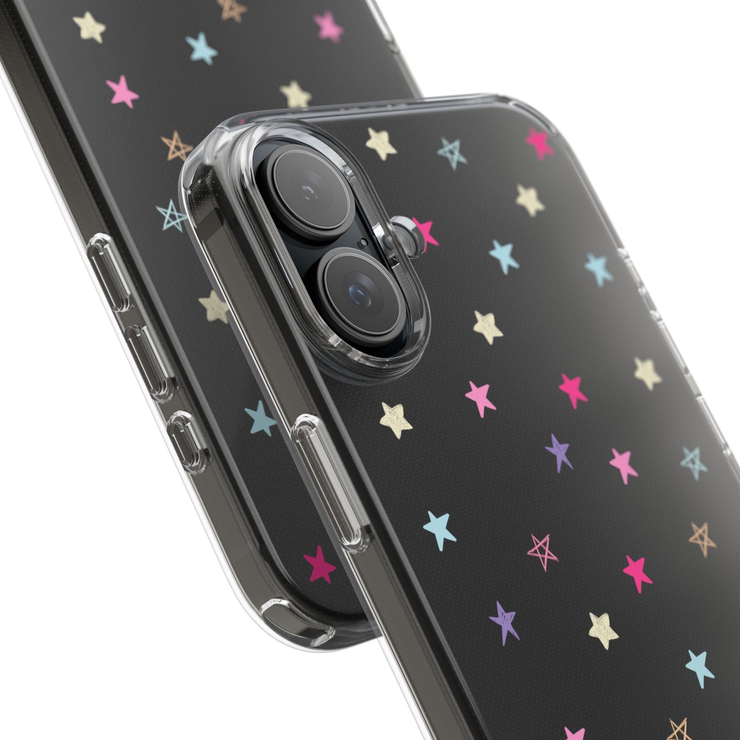 Star Pattern Clear Phone Case