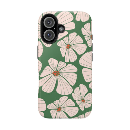 Retro Floral Abstract Phone Case – Vintage 70s & 80s Aesthetic for iPhone & Samsung