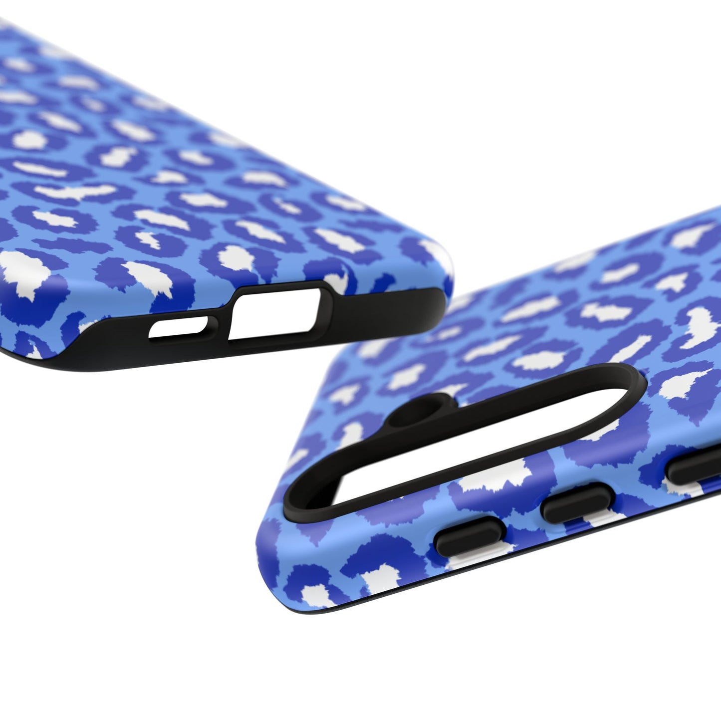 Leopard Vibes - Blue Edition Phone Case for iPhone & Samsung - Stylish & Durable Animal Print Case - JGUS