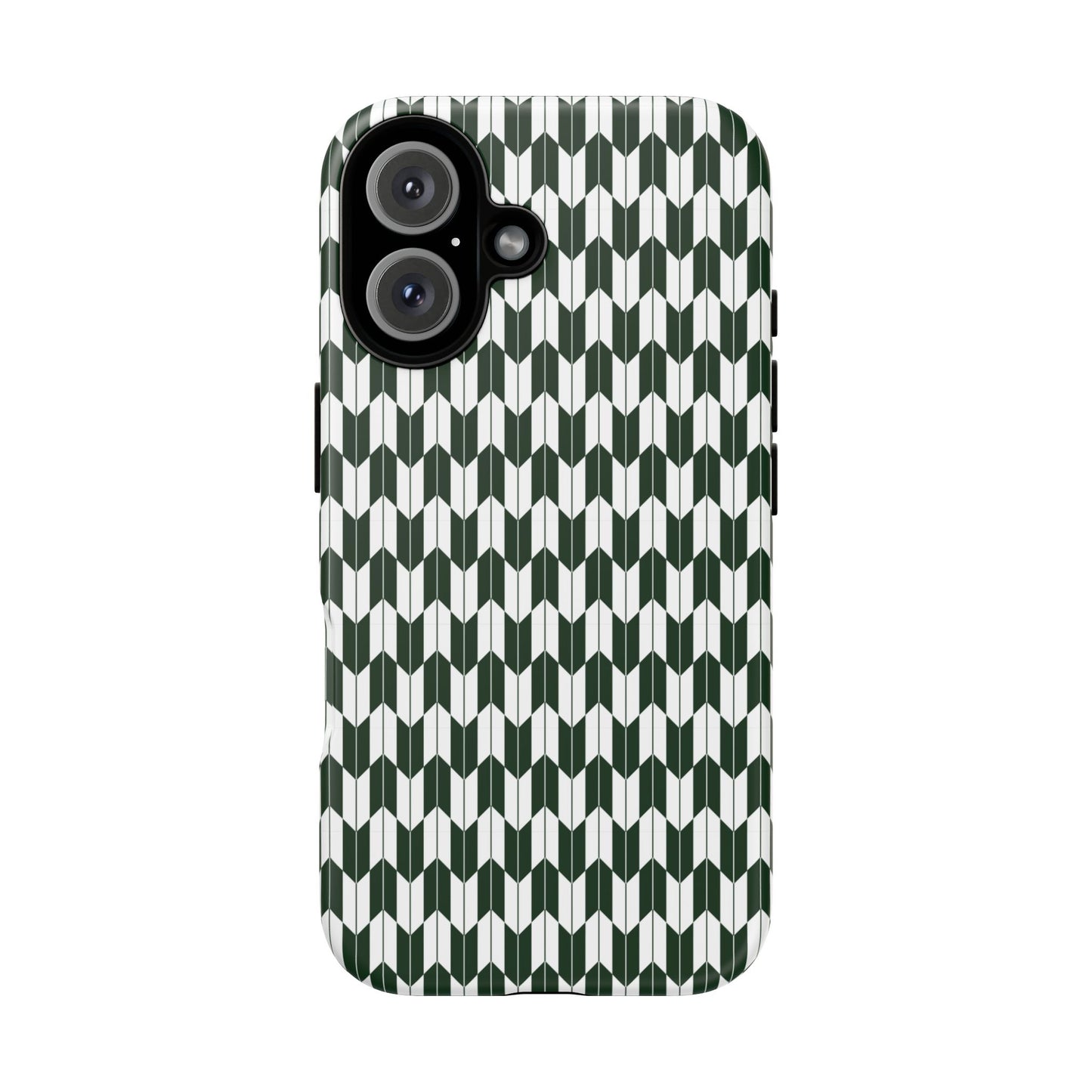 Green Harmony Geometric Phone Case – Durable, Slim, and MagSafe Compatible - JGUS