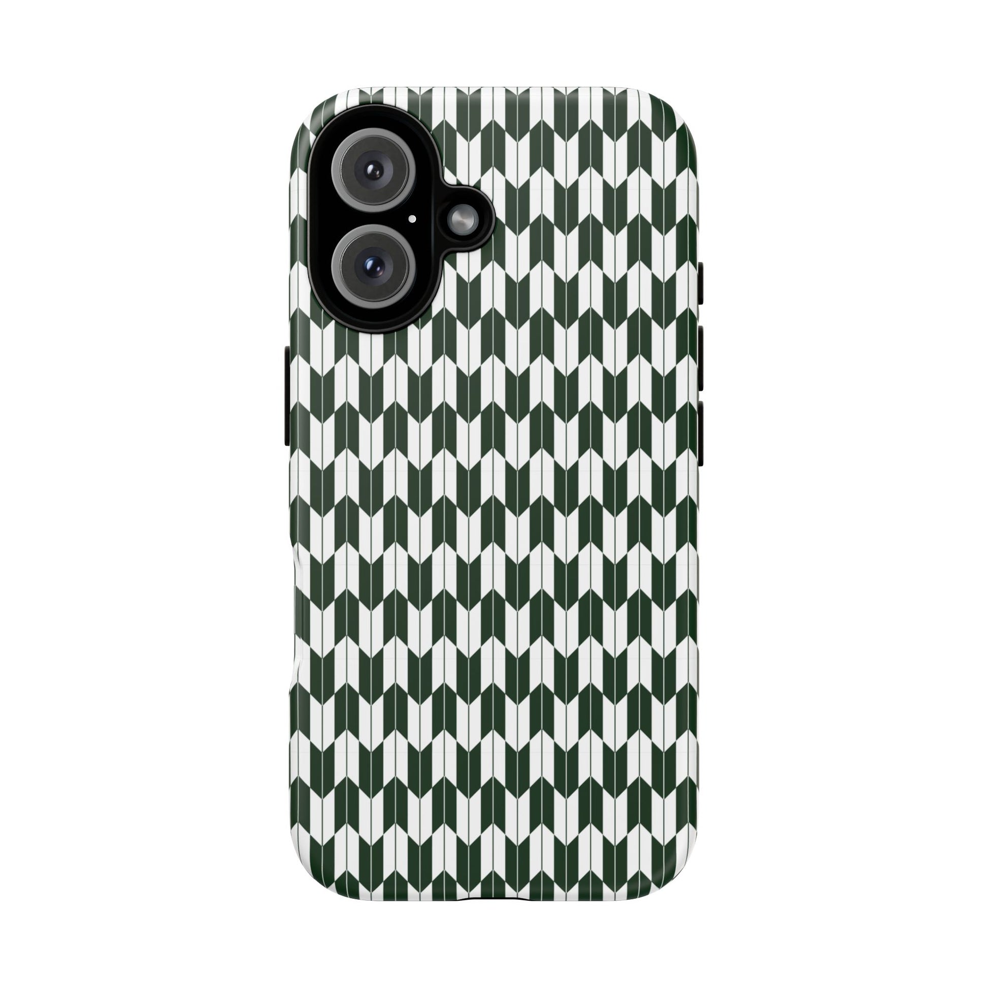 Green Harmony Geometric Phone Case – Durable, Slim, and MagSafe Compatible - JGUS