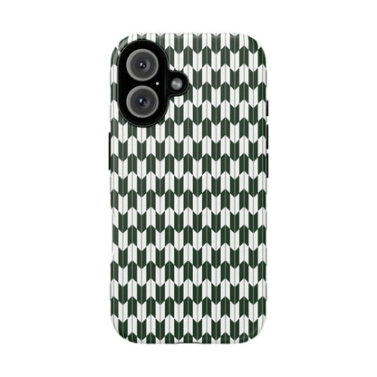 Green Harmony Geometric Phone Case – Durable, Slim, and MagSafe Compatible - JGUS