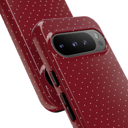 Burgundy  & White Dots Case - JGUS