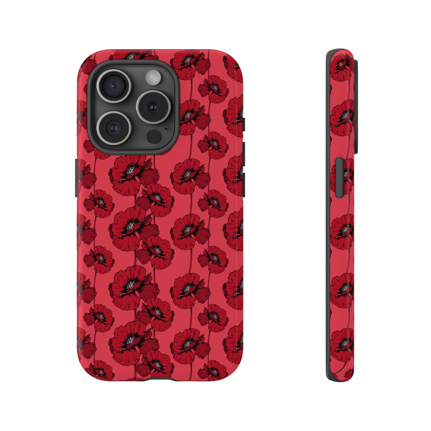 Red Poppy Phone Case for iPhone, Samsung & Google Pixel – Bold Floral Statement Aesthetic - JGUS