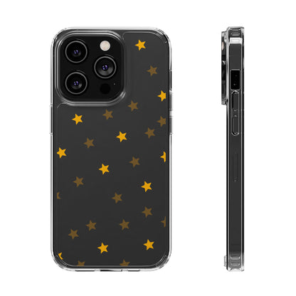 Yellow Stars Clear Phone Case – Stylish, Durable Protection