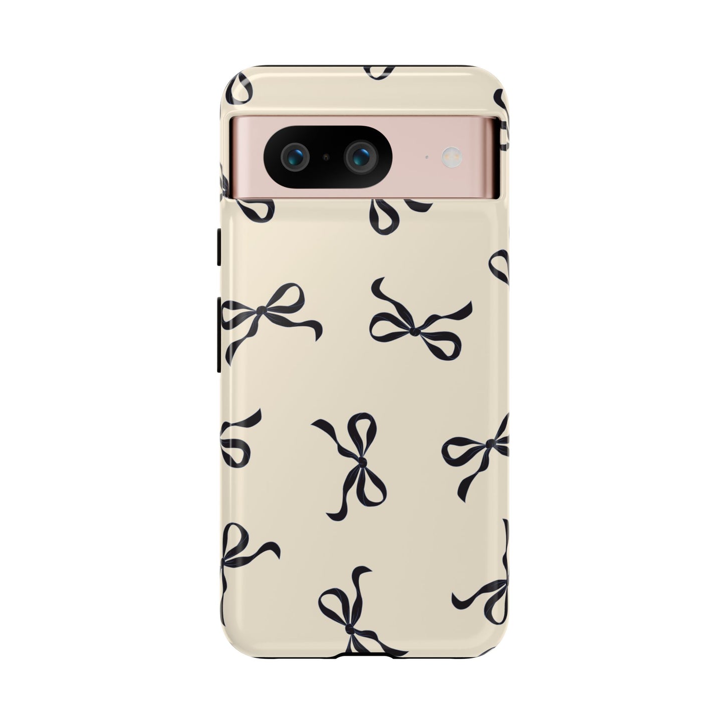 Beige and Black Bow Phone Case - JGUS