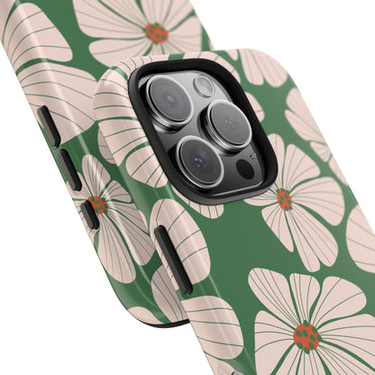 Retro Floral Abstract Phone Case – Vintage 70s & 80s Aesthetic for iPhone & Samsung