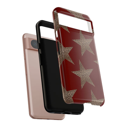 Leopard Star Luxe - Burgundy Edition | Aesthetic Coquette Phone Case for iPhone & Galaxy - JGUS