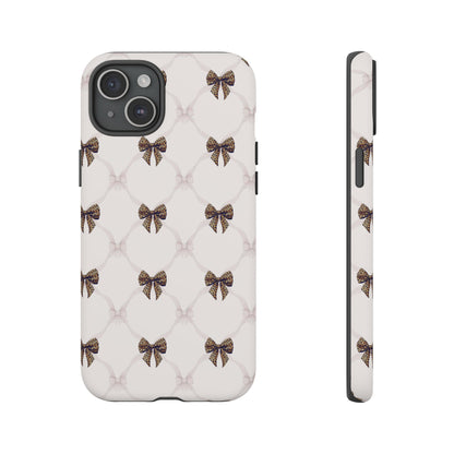 Chic Bow Pattern Phone Case | Elegant Clear Protective Case | Stylish iPhone & Samsung Cover - JGUS
