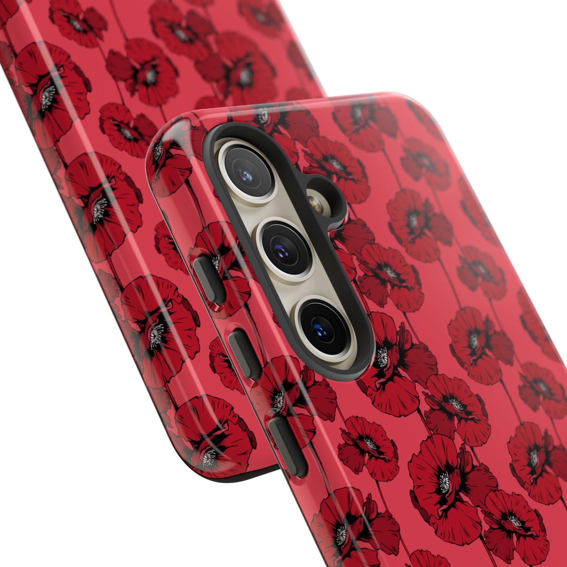 Red Poppy Phone Case for iPhone, Samsung & Google Pixel – Bold Floral Statement Aesthetic - JGUS