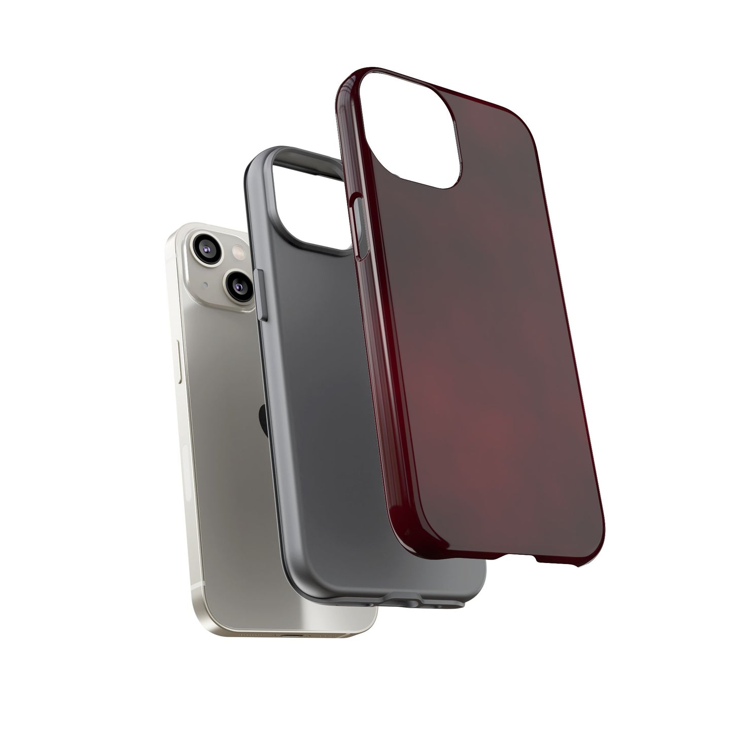Vintage Burgundy Cherry Phone Case – Elegant Floral Design for iPhone 17 & Samsung Galaxy | Tough Protective Cover - JGUS