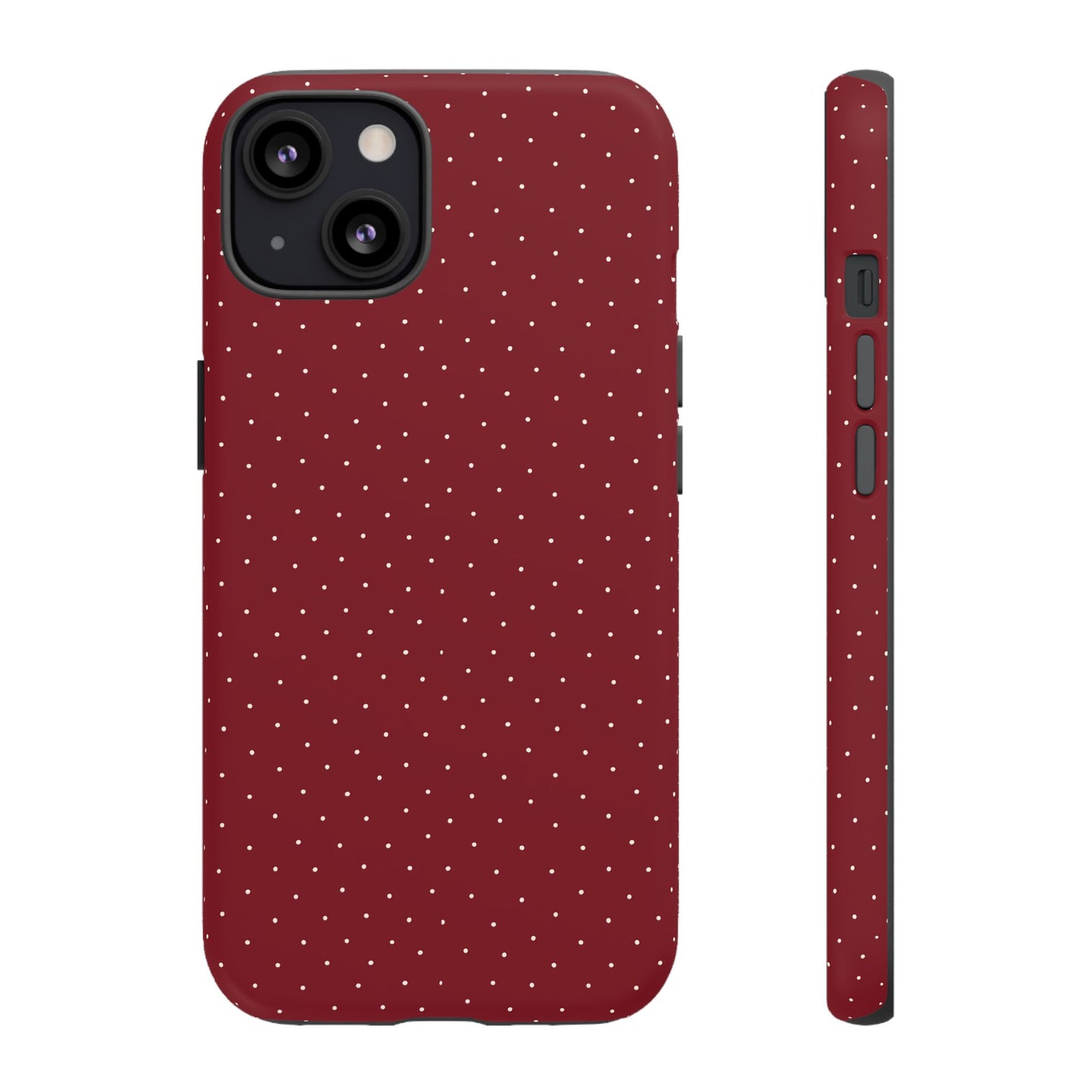 Burgundy  & White Dots Case - JGUS