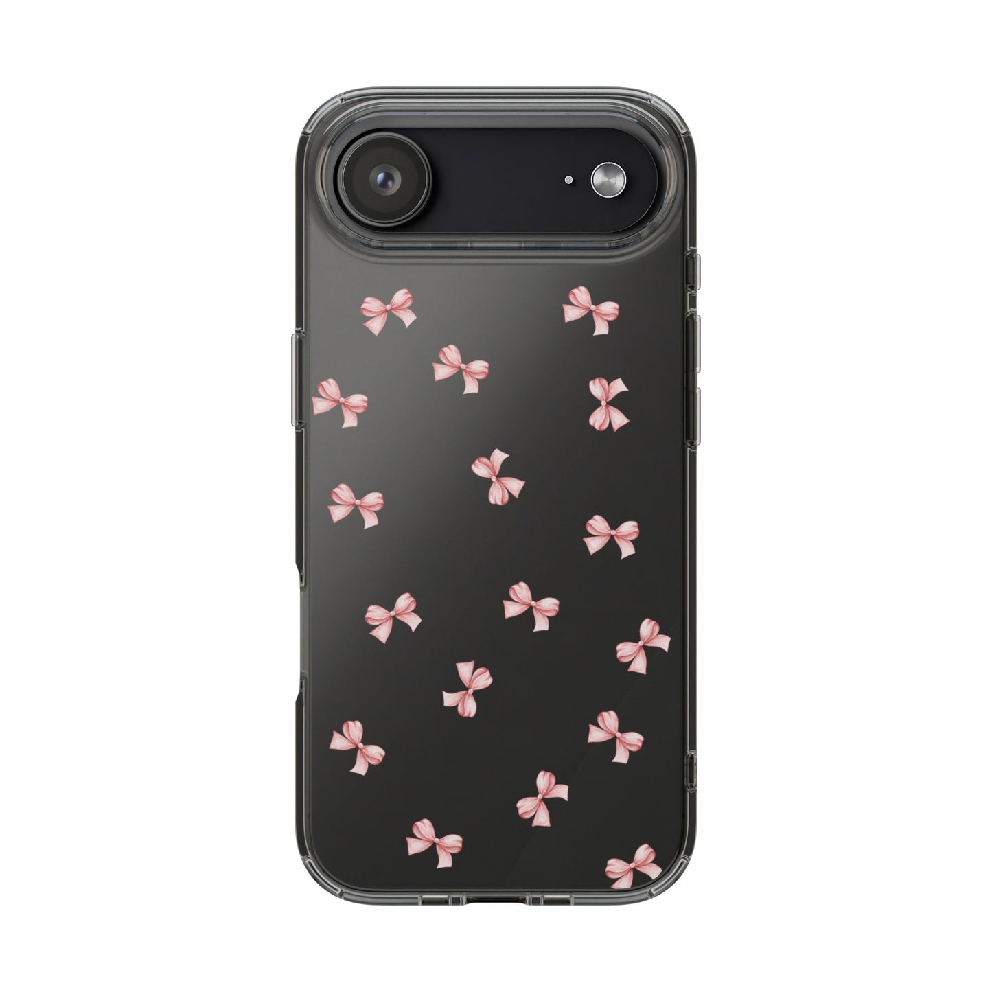 Pink Bow Dreams Clear Phone Case