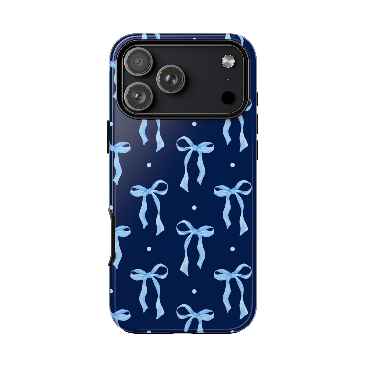 Bows & Blues Phone Case – Aesthetic Ribbon Print | Fits iPhone & Samsung - JGUS