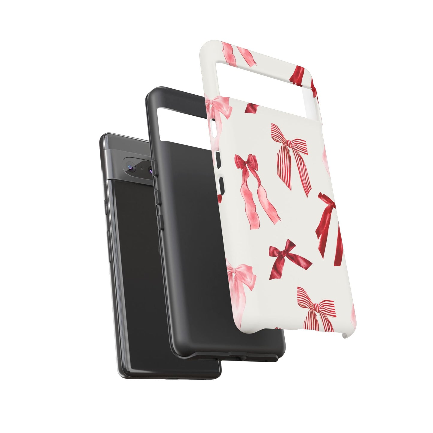 Burgundy Chic Bow Design Phone Case - JGUS