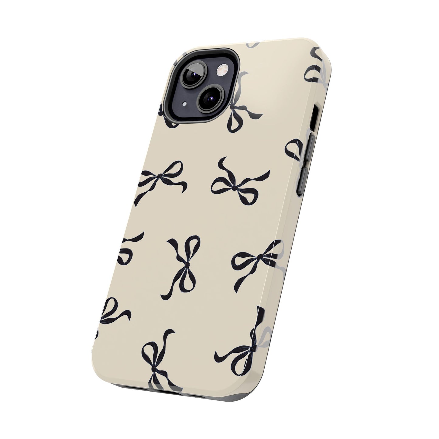 Beige and Black Bow Phone Case